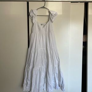 Abercrombie and Fitch White midi dress